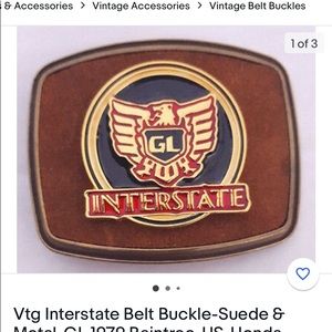 Vintage Interstate buckle & belt Raintree US Honda Gold Wing